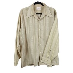 Manhattan Custom Limited Edition Long Sleeve Button Down Shirt Men's Large‎